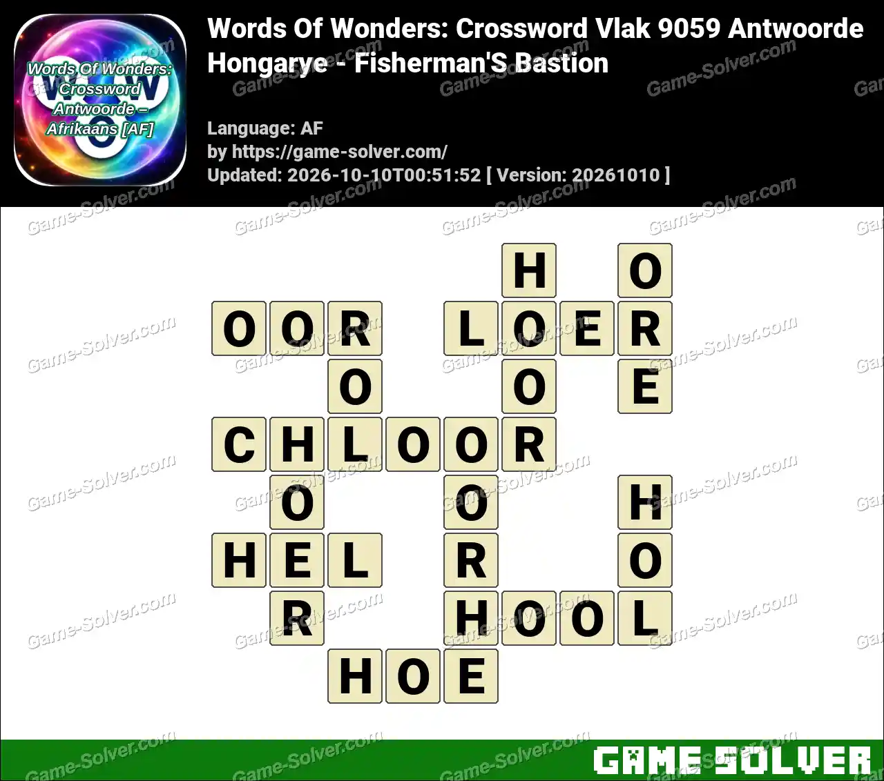 Words Of Wonders: Crossword Vlak 9059 Antwoorde – Hongarye – Fisherman’S Bastion